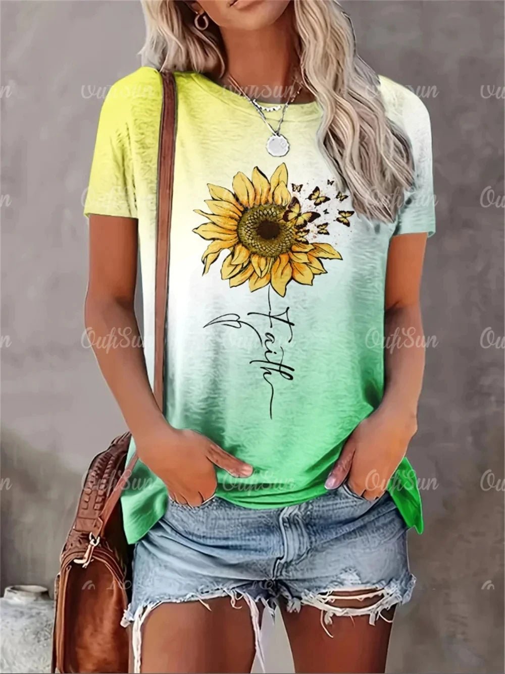 2025 New Style Heart Print Oversized T-Shirt - Onlytenbucks.com