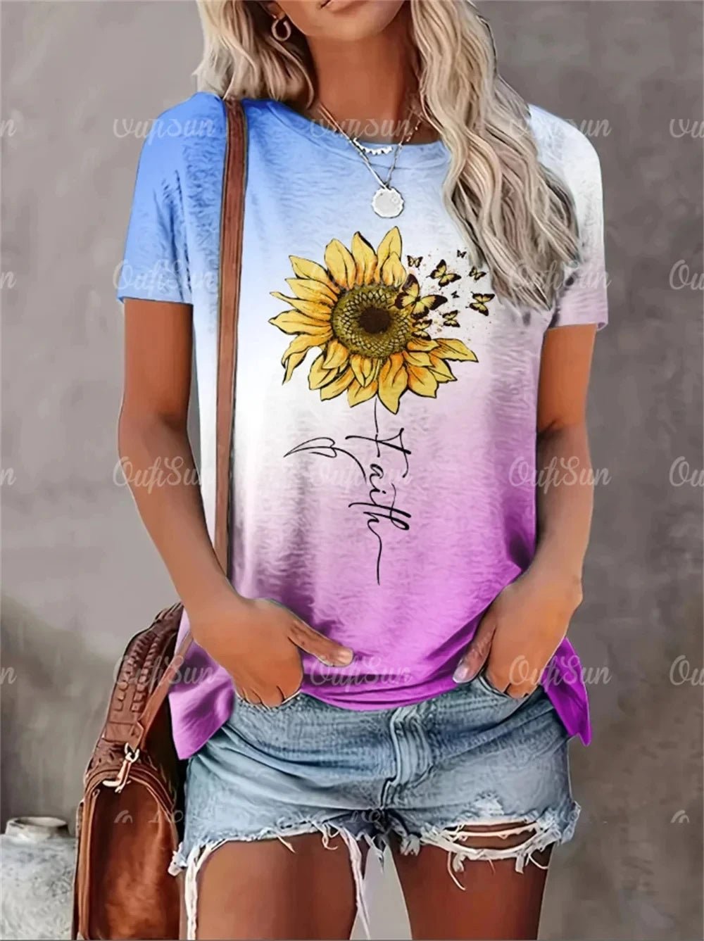 2025 New Style Heart Print Oversized T-Shirt - Onlytenbucks.com