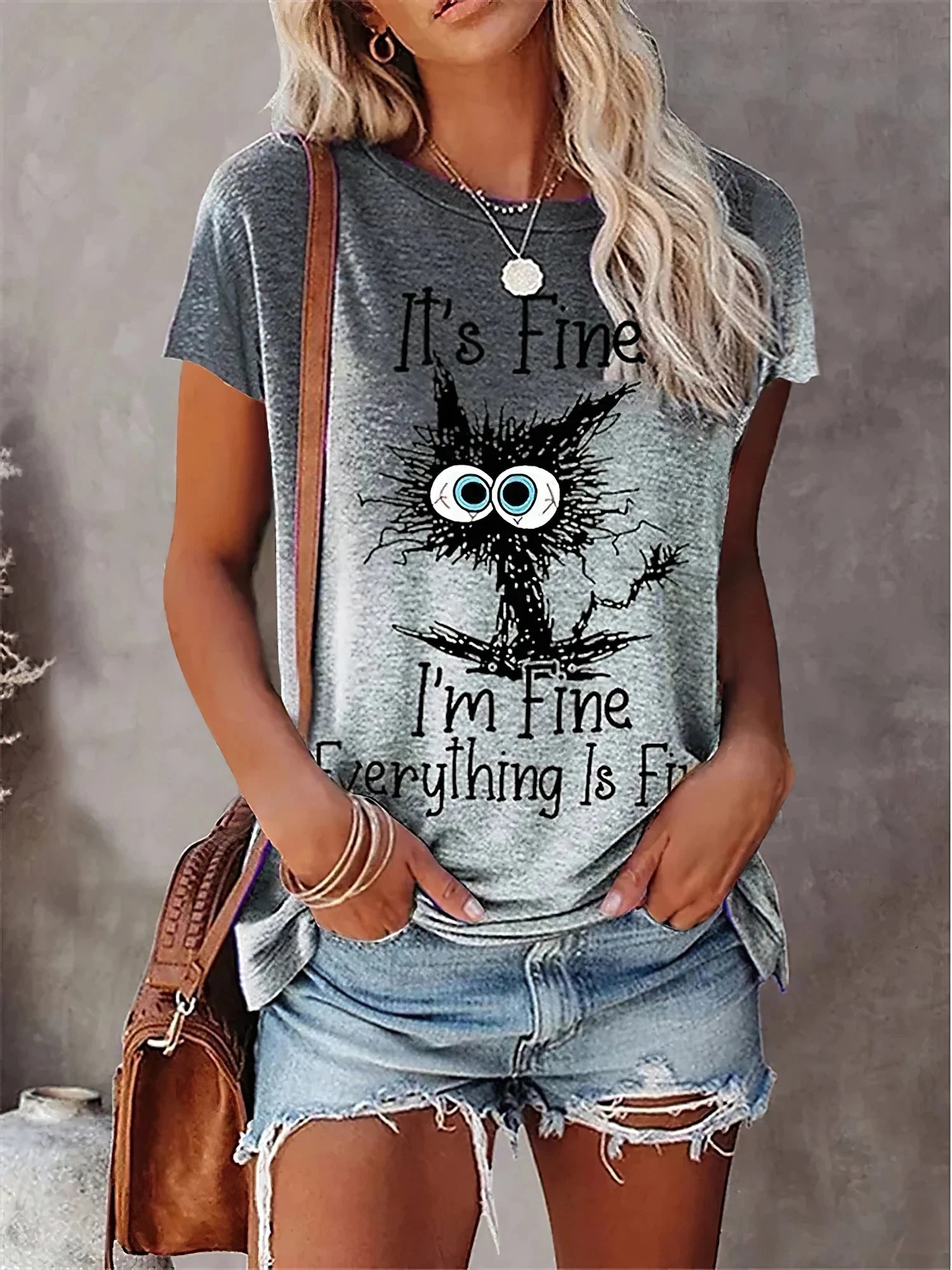 2025 New Style Heart Print Oversized T-Shirt - Onlytenbucks.com