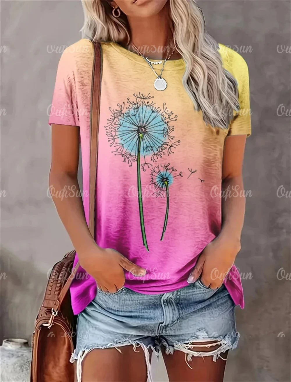 2025 New Style Heart Print Oversized T-Shirt - Onlytenbucks.com