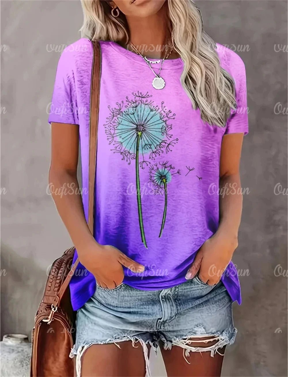 2025 New Style Heart Print Oversized T-Shirt - Onlytenbucks.com