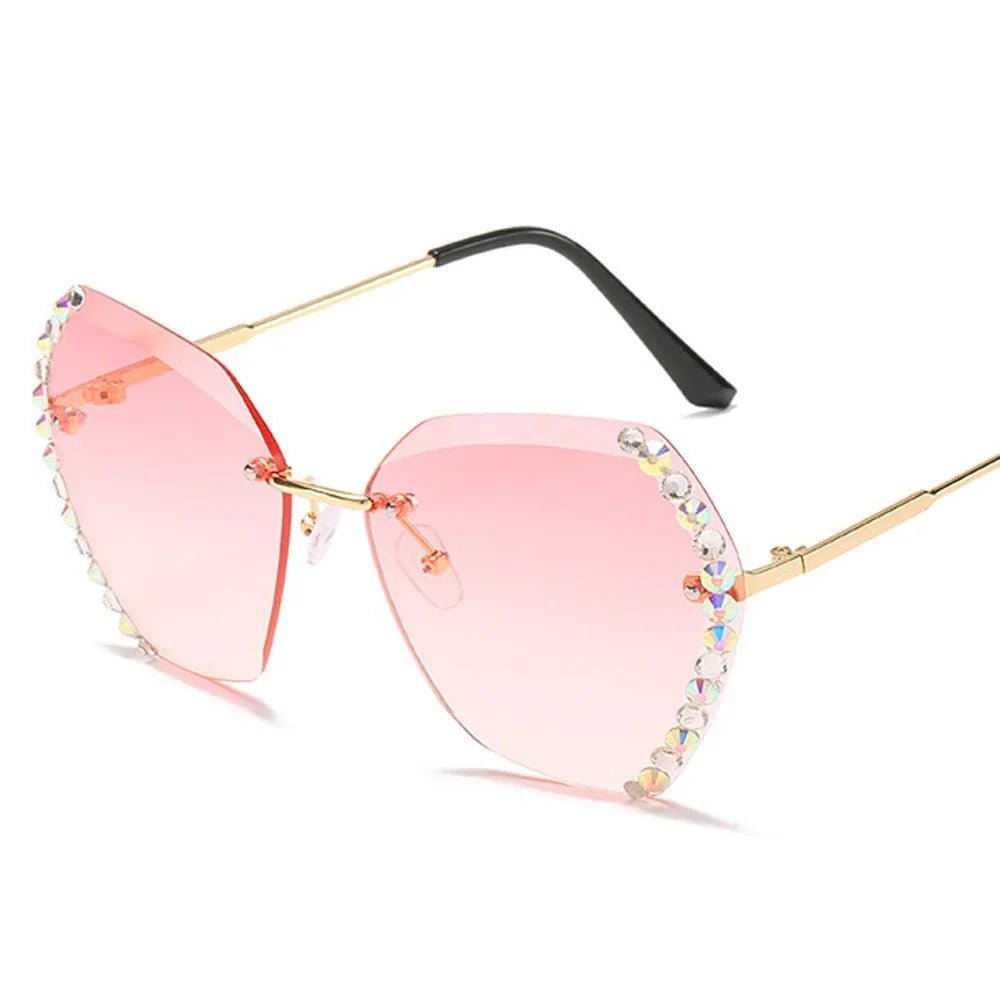 Vintage Oversized Rimless Sunglasses - Onlytenbucks.com