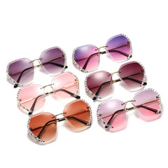 Vintage Oversized Rimless Sunglasses - Onlytenbucks.com