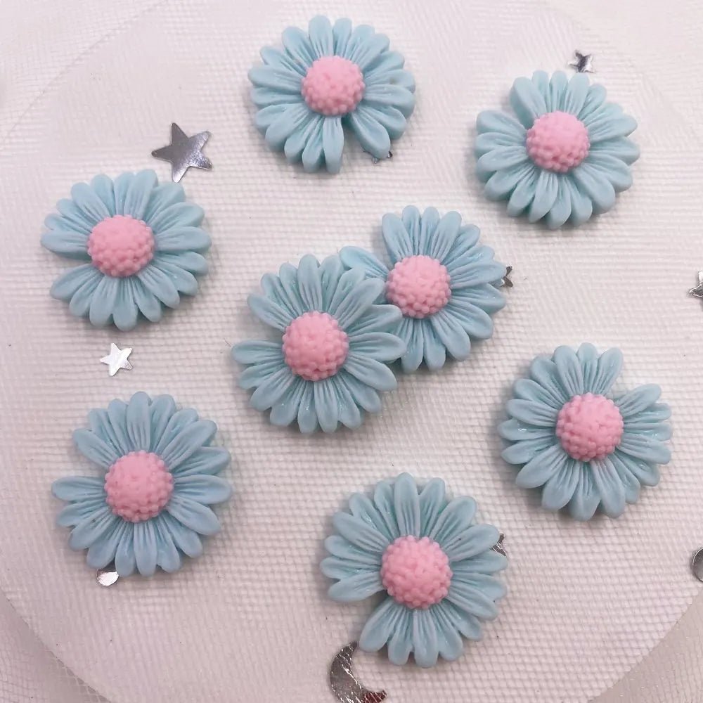 20pcs Resin Daisy Flower Flatback Cabochons - Onlytenbucks.com