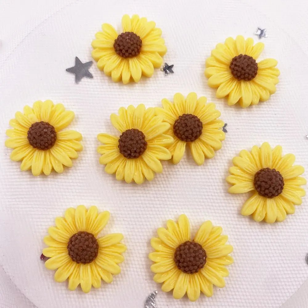 20pcs Resin Daisy Flower Flatback Cabochons - Onlytenbucks.com