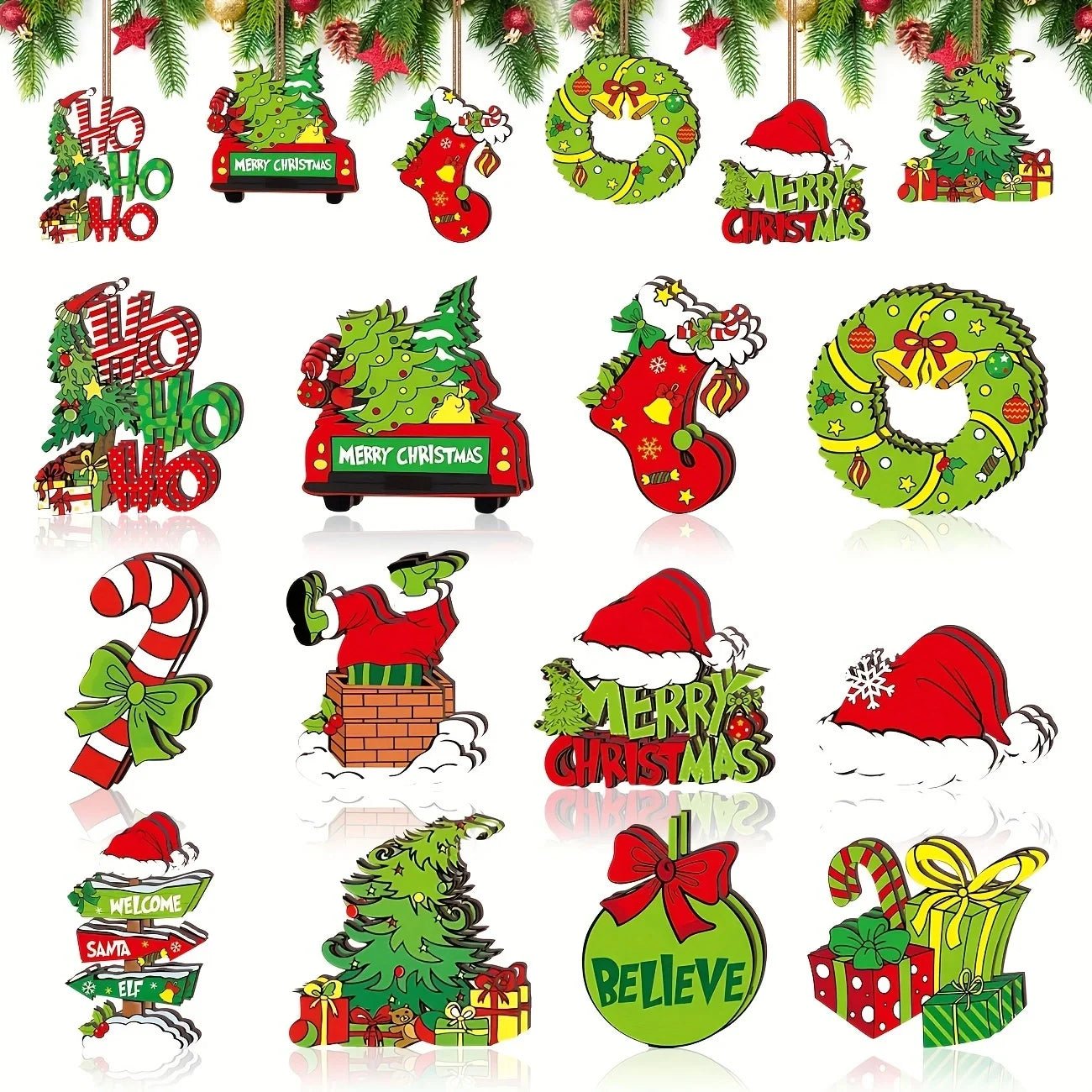 24 - Piece Christmas Ornaments Set - Onlytenbucks.com