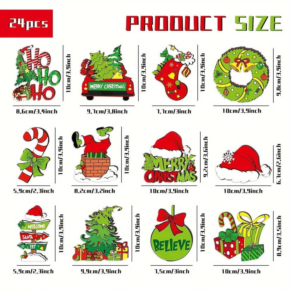24 - Piece Christmas Ornaments Set - Onlytenbucks.com