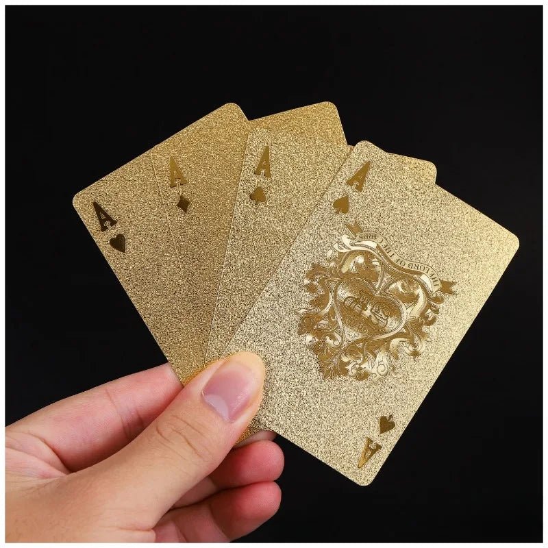 24K Gold Foil Playing Cards – Luxury Poker Deck for Parties and Gifts - Onlytenbucks.com