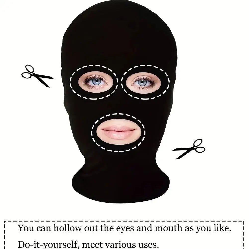 2pcs Black Cosplay Full Mask – Breathable Thin Hood - Onlytenbucks.com