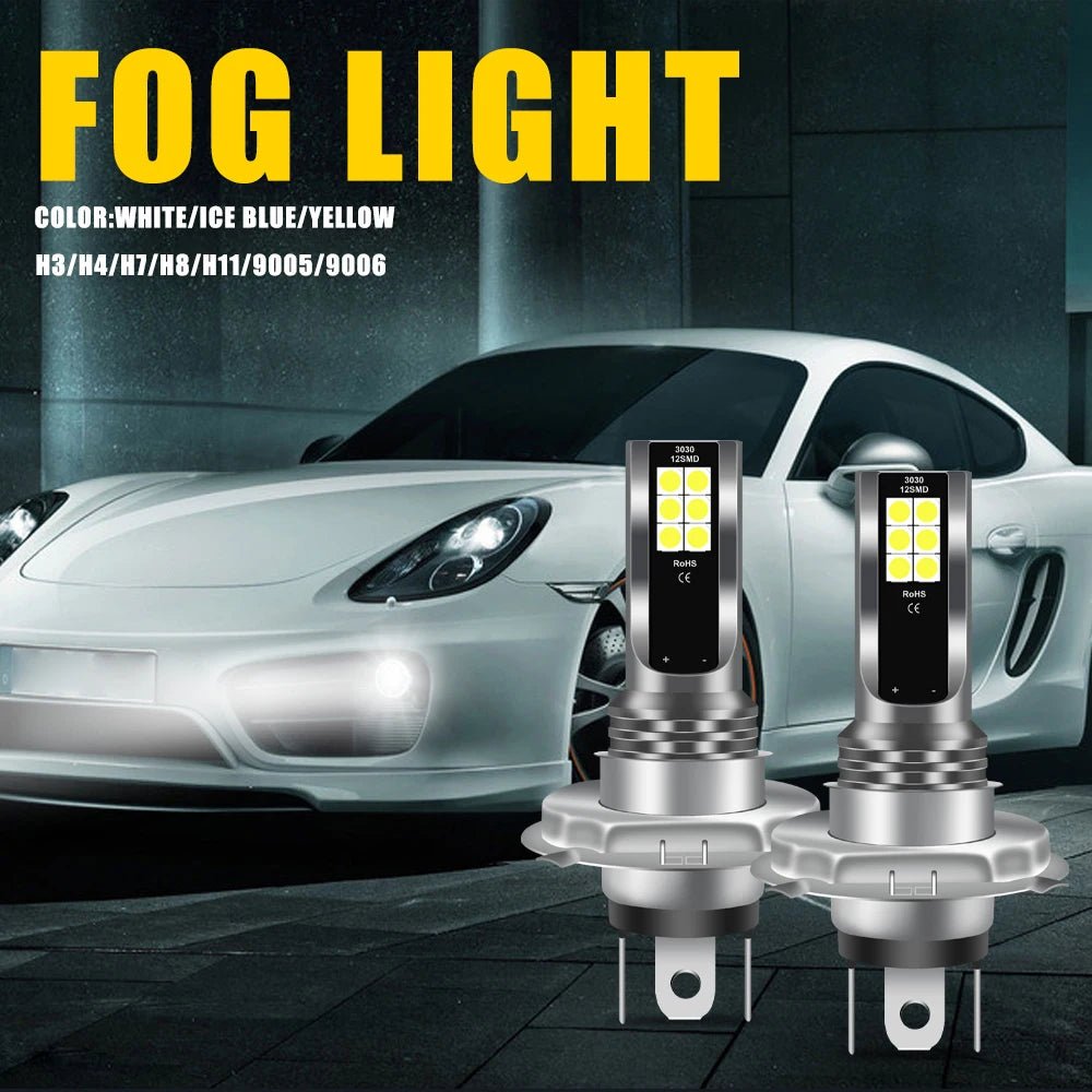 2PCS LED Fog Lights Super Bright 6000K - Onlytenbucks.com