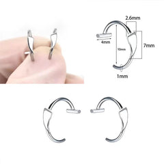 2PCS Stainless Steel Clip-On Nose and Lip Rings - Onlytenbucks.com