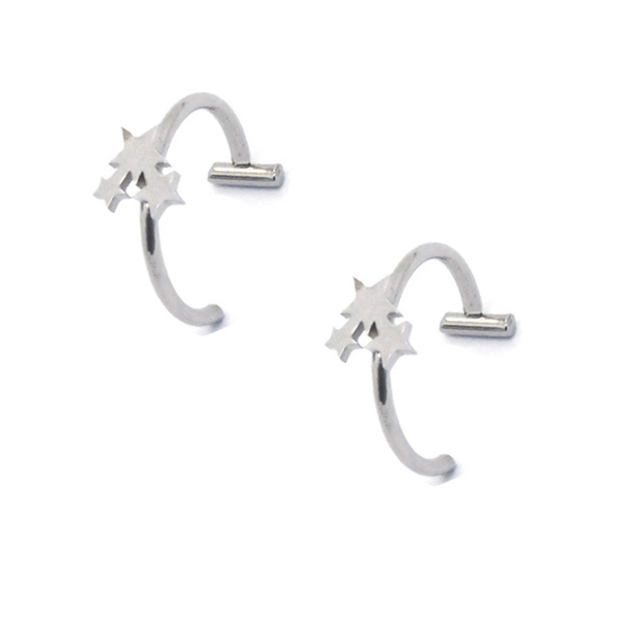 2PCS Stainless Steel Clip-On Nose and Lip Rings - Onlytenbucks.com