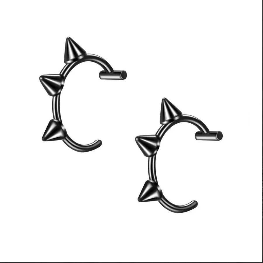 2PCS Stainless Steel Clip-On Nose and Lip Rings - Onlytenbucks.com