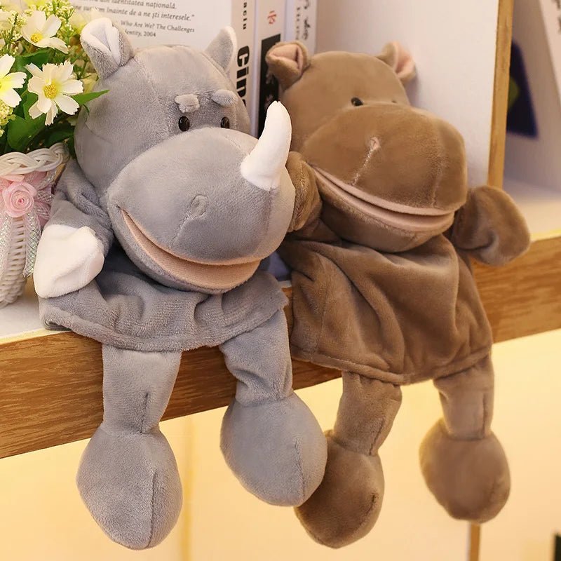 35cm Cartoon Animal Hand Puppet – Lion, Elephant, Pig Plush Toy - Onlytenbucks.com