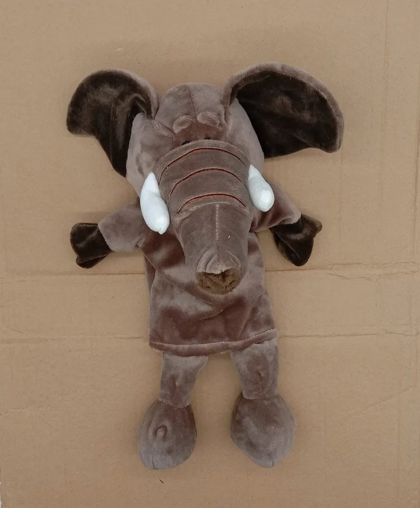 35cm Cartoon Animal Hand Puppet – Lion, Elephant, Pig Plush Toy - Onlytenbucks.com