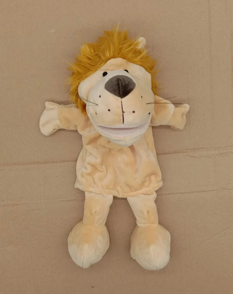 35cm Cartoon Animal Hand Puppet – Lion, Elephant, Pig Plush Toy - Onlytenbucks.com