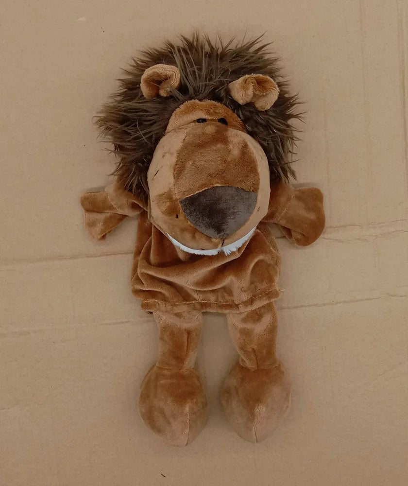 35cm Cartoon Animal Hand Puppet – Lion, Elephant, Pig Plush Toy - Onlytenbucks.com