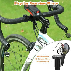 360° Adjustable Bike Handlebar Mirror – Compact Rear View Convex Mirror - Onlytenbucks.com