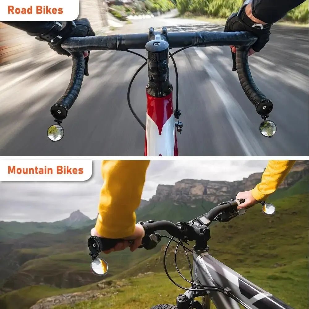 360° Adjustable Bike Handlebar Mirror – Compact Rear View Convex Mirror - Onlytenbucks.com