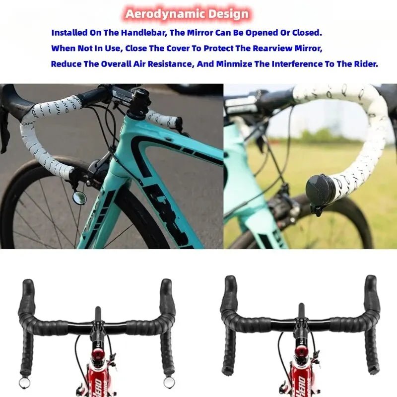360° Adjustable Bike Handlebar Mirror – Compact Rear View Convex Mirror - Onlytenbucks.com