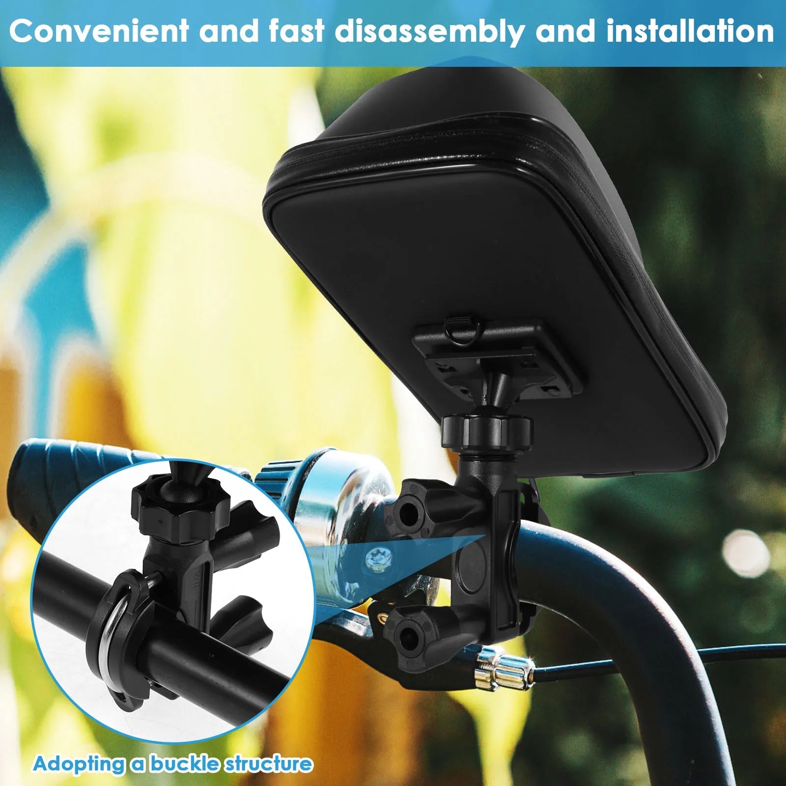 360° Rotatable Waterproof Bike Phone Holder Bag Touchscreen and Sunshade - Onlytenbucks.com