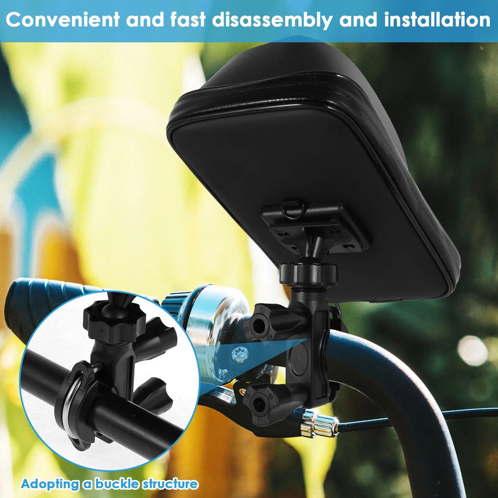 360° Rotatable Waterproof Bike Phone Holder Bag Touchscreen and Sunshade - Onlytenbucks.com