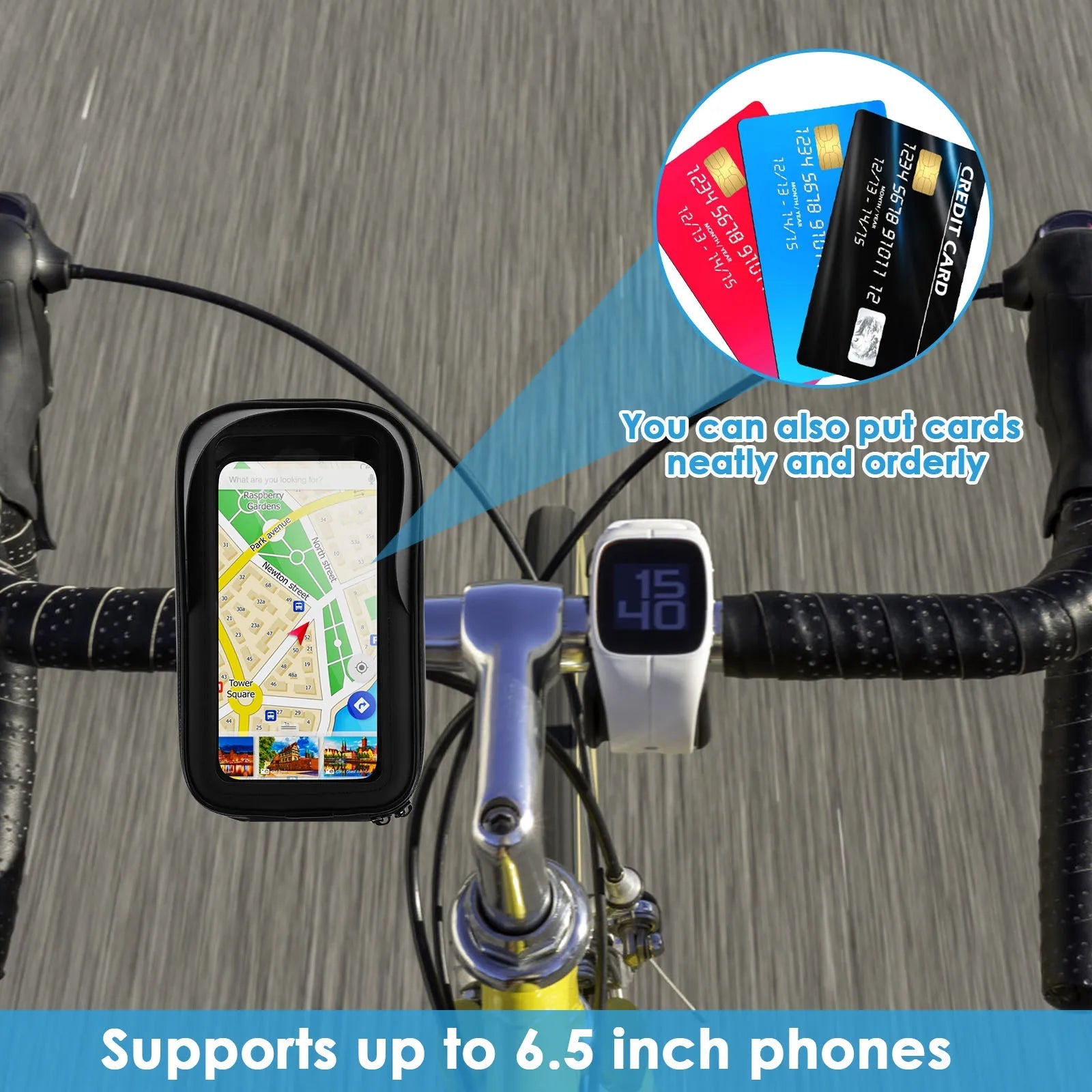 360° Rotatable Waterproof Bike Phone Holder Bag Touchscreen and Sunshade - Onlytenbucks.com