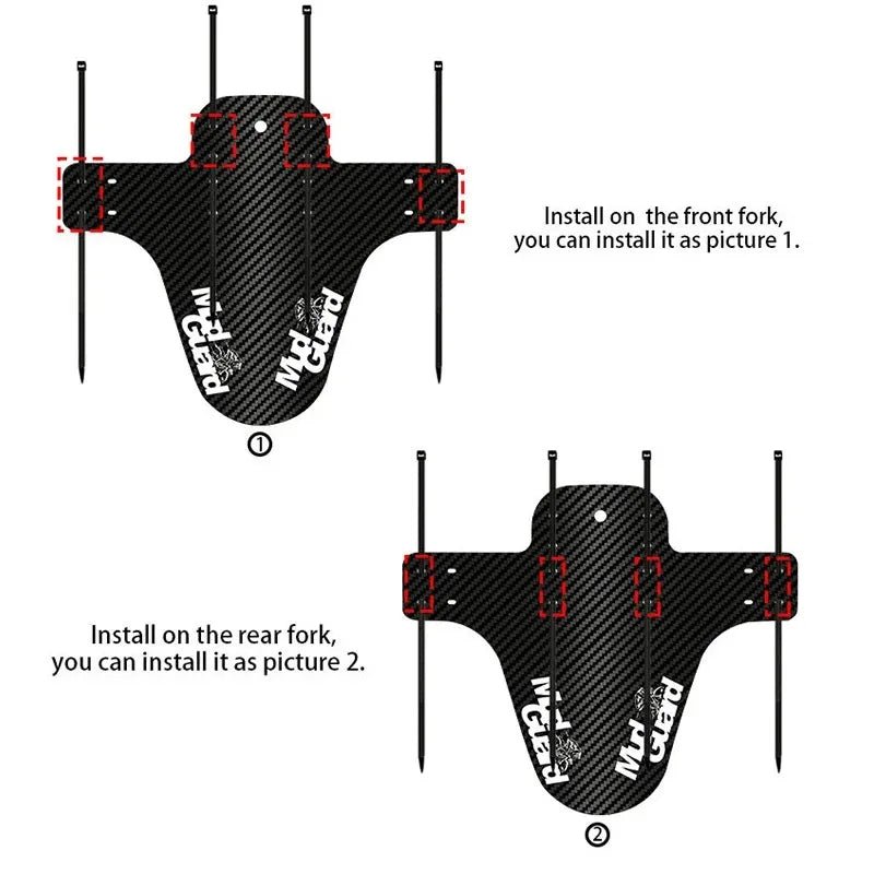 3D Carbon Fiber Bicycle Fender Set – Front and Rear Mud Guards - Onlytenbucks.com