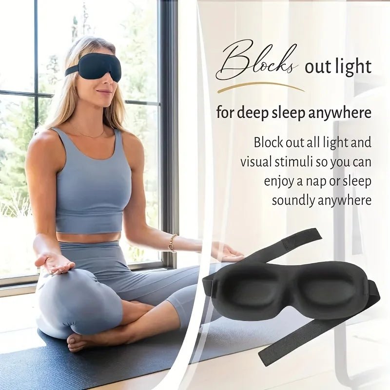 3D Contoured Sleep Mask – Ultra - Soft Breathable Light Blocking Eye Cover - Onlytenbucks.com