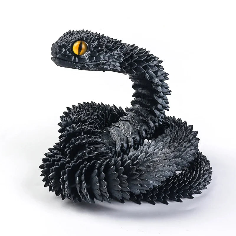 3D Printed Rotatable Snake Model – Articulated Animal Simulation Ornament - Onlytenbucks.com