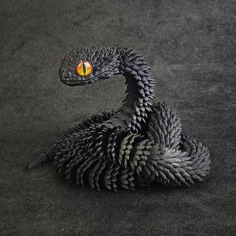 3D Printed Rotatable Snake Model – Articulated Animal Simulation Ornament - Onlytenbucks.com