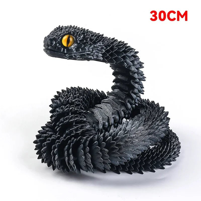 3D Printed Rotatable Snake Model – Articulated Animal Simulation Ornament - Onlytenbucks.com