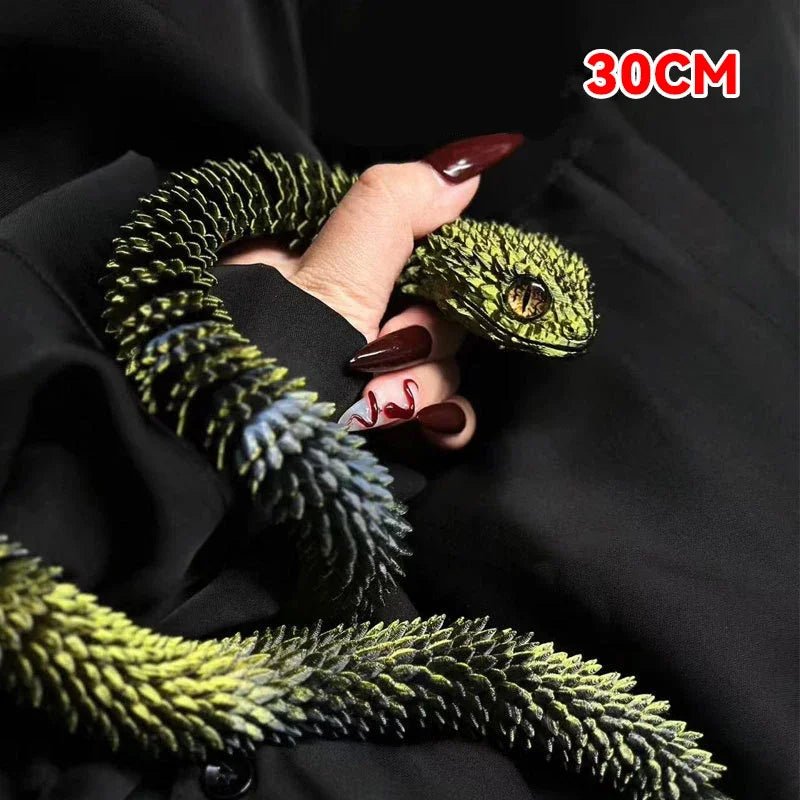 3D Printed Rotatable Snake Model – Articulated Animal Simulation Ornament - Onlytenbucks.com