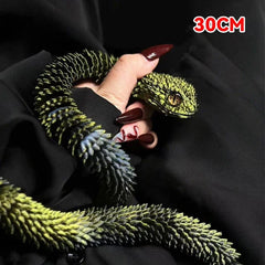 3D Printed Rotatable Snake Model – Articulated Animal Simulation Ornament - Onlytenbucks.com