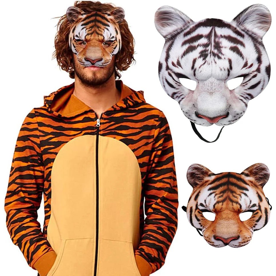 3D Realistic Animal Foam Mask – Full Face Cosplay - Onlytenbucks.com