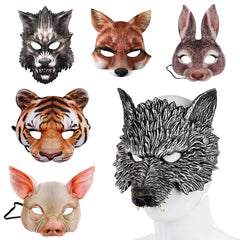 3D Realistic Animal Foam Mask – Full Face Cosplay - Onlytenbucks.com
