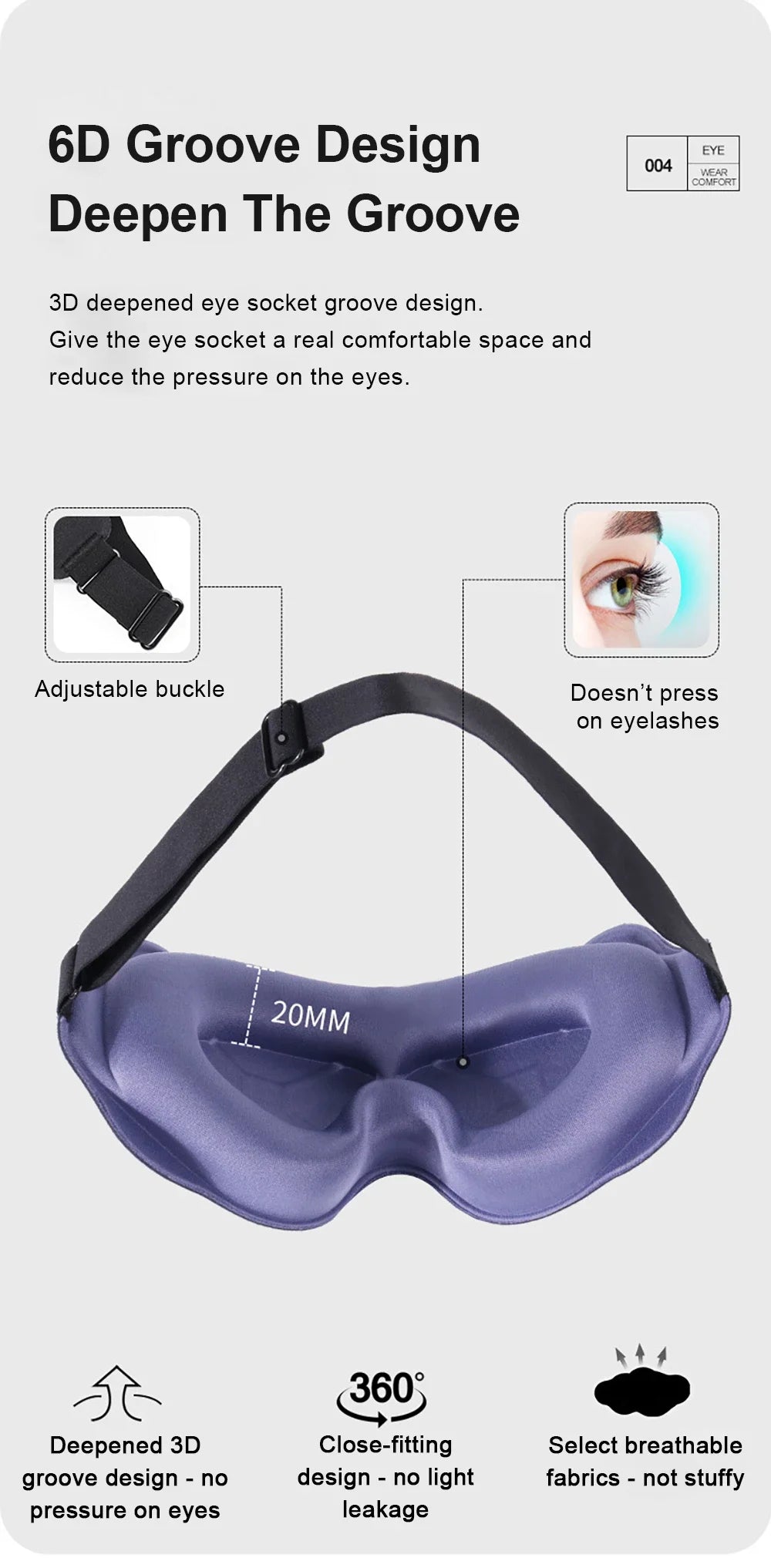 3D Sleeping Mask – Soft Padded Light - Blocking Eyeshade - Onlytenbucks.com