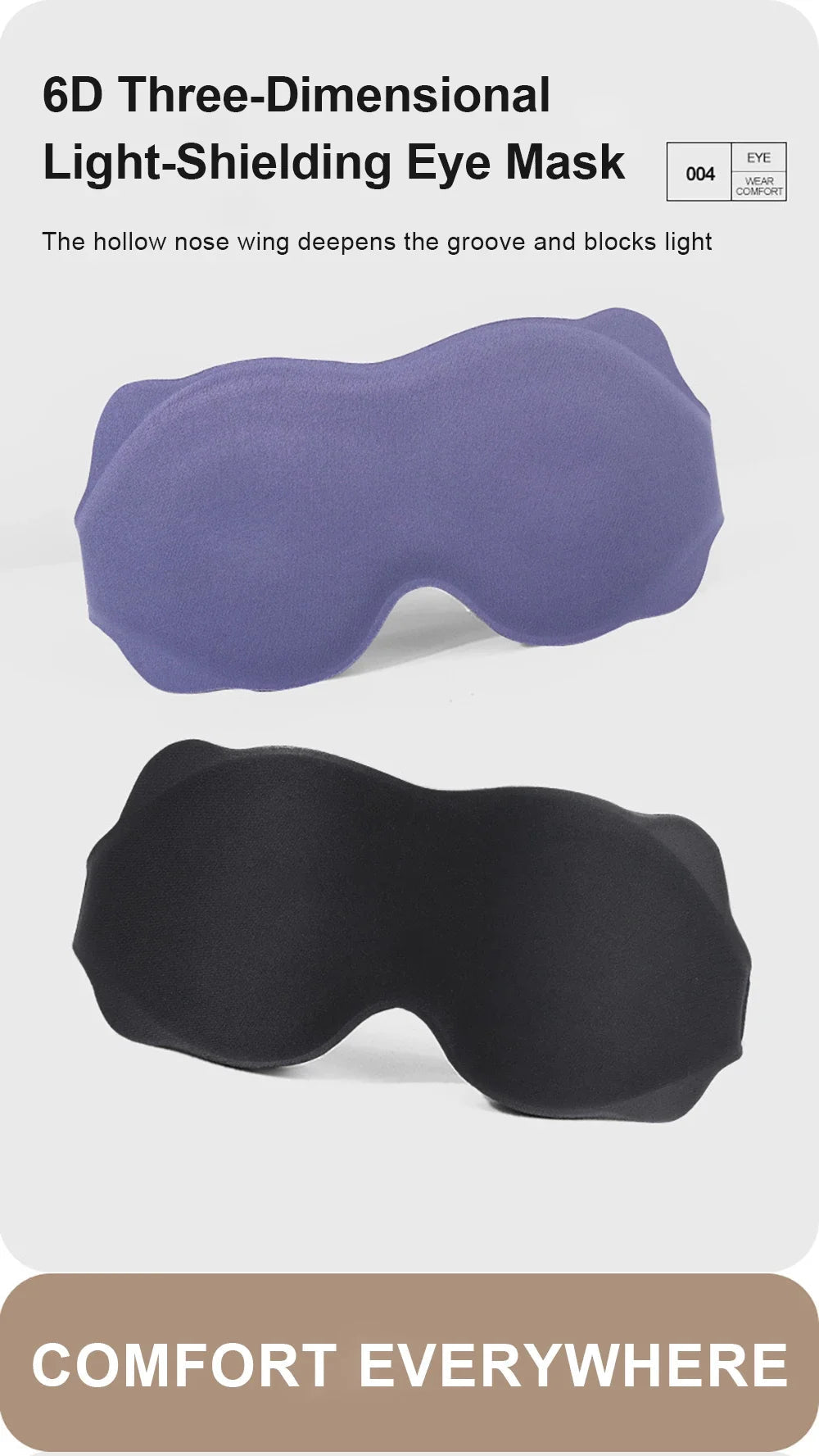 3D Sleeping Mask – Soft Padded Light - Blocking Eyeshade - Onlytenbucks.com