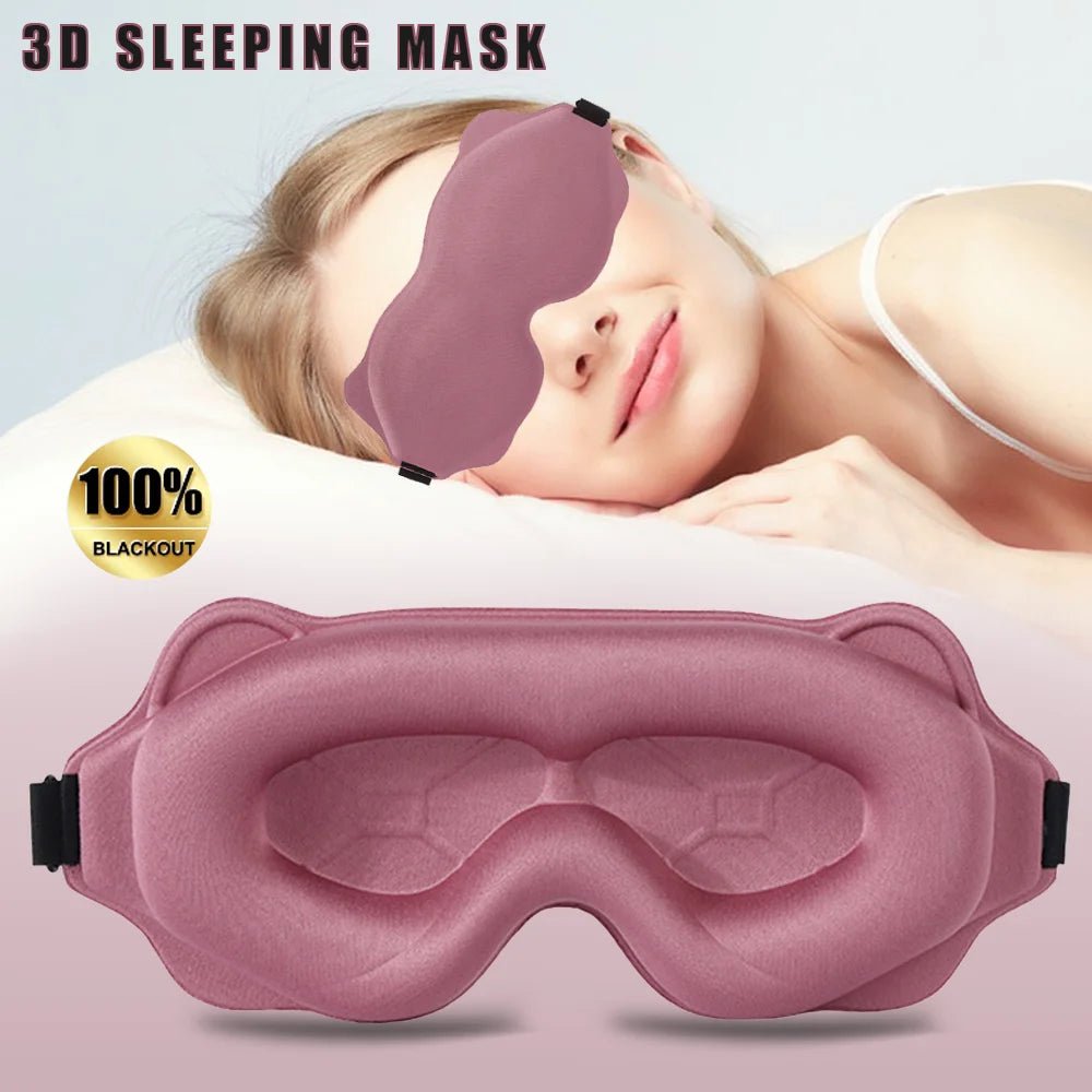 3D Sleeping Mask – Soft Padded Light - Blocking Eyeshade - Onlytenbucks.com