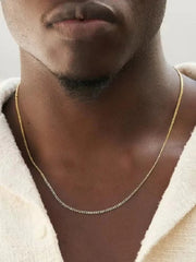 3mm Men’s Cuban Chain Necklace – Stainless Steel - Onlytenbucks.com