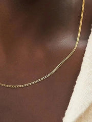 3mm Men’s Cuban Chain Necklace – Stainless Steel - Onlytenbucks.com