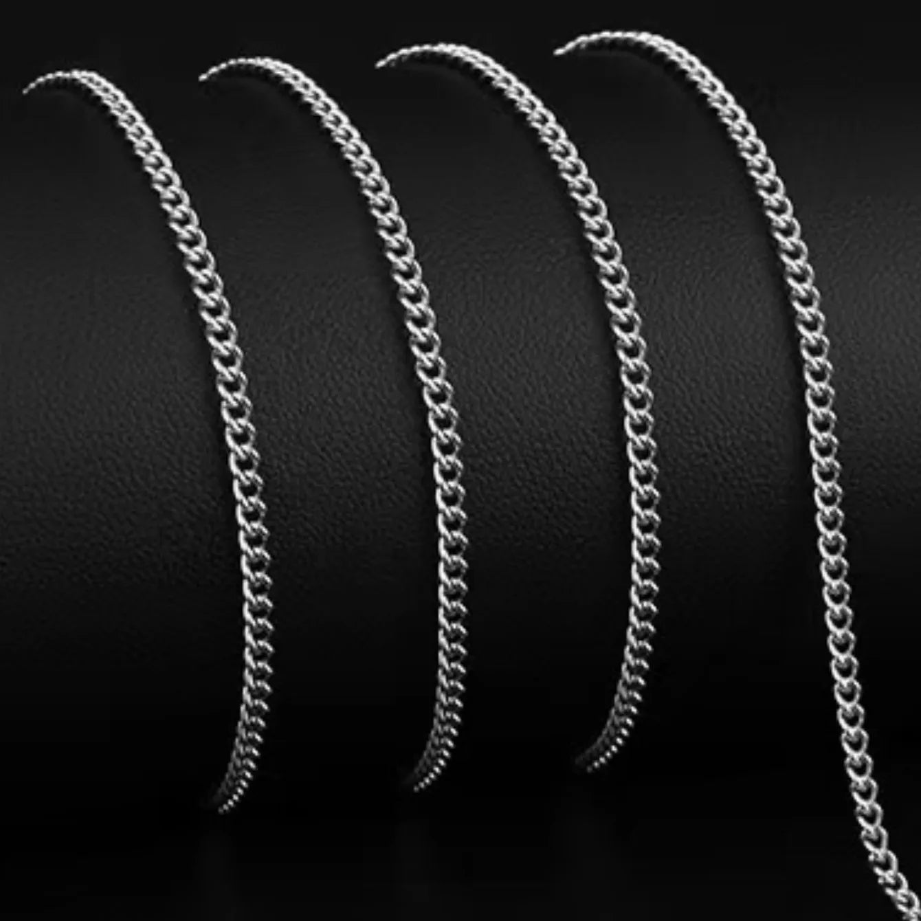 3mm Men’s Cuban Chain Necklace – Stainless Steel - Onlytenbucks.com