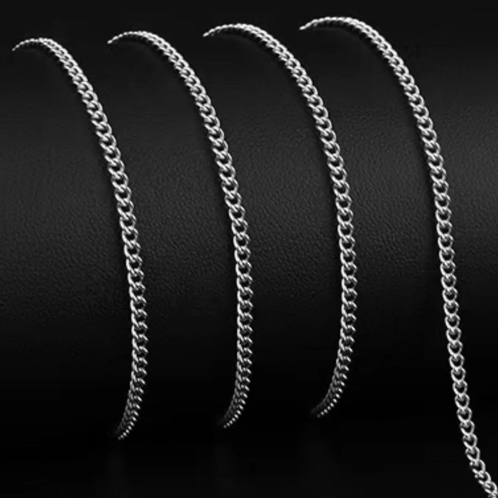 3mm Men’s Cuban Chain Necklace – Stainless Steel - Onlytenbucks.com