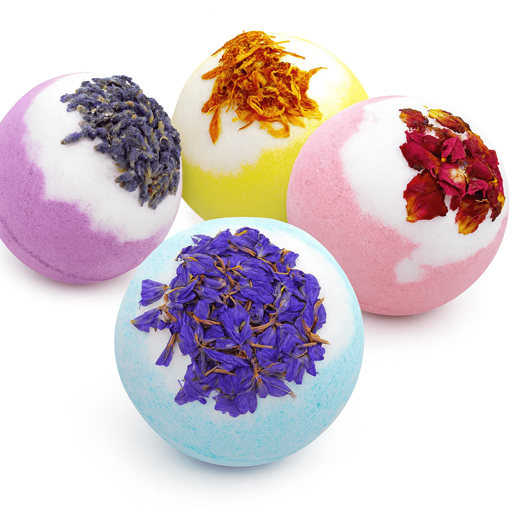 4 Scented Bath Bombs – Essential Oil Spa Balls - Onlytenbucks.com