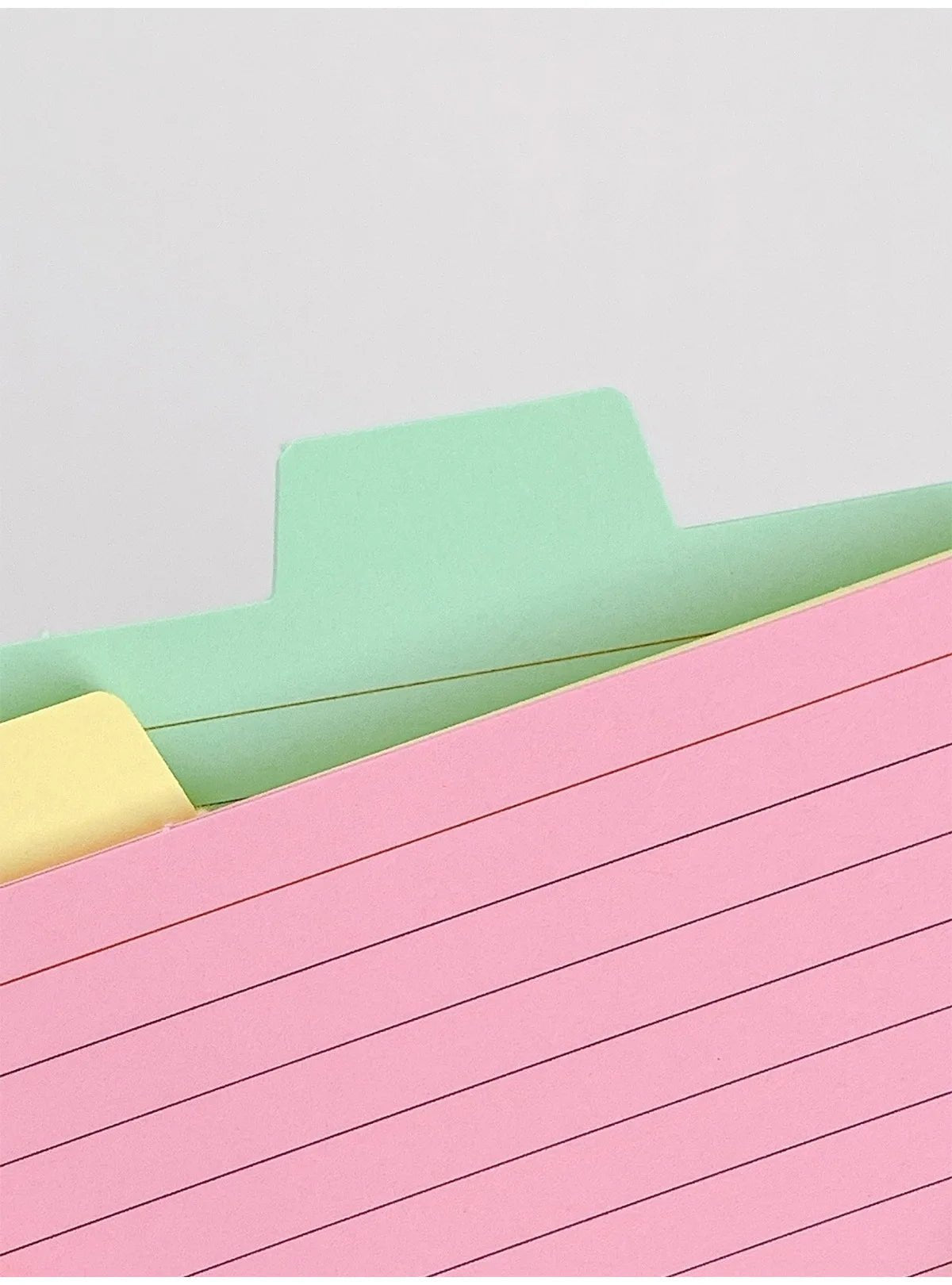 50 Pcs Index Label Papers with Tabs – 5 Colors - Onlytenbucks.com
