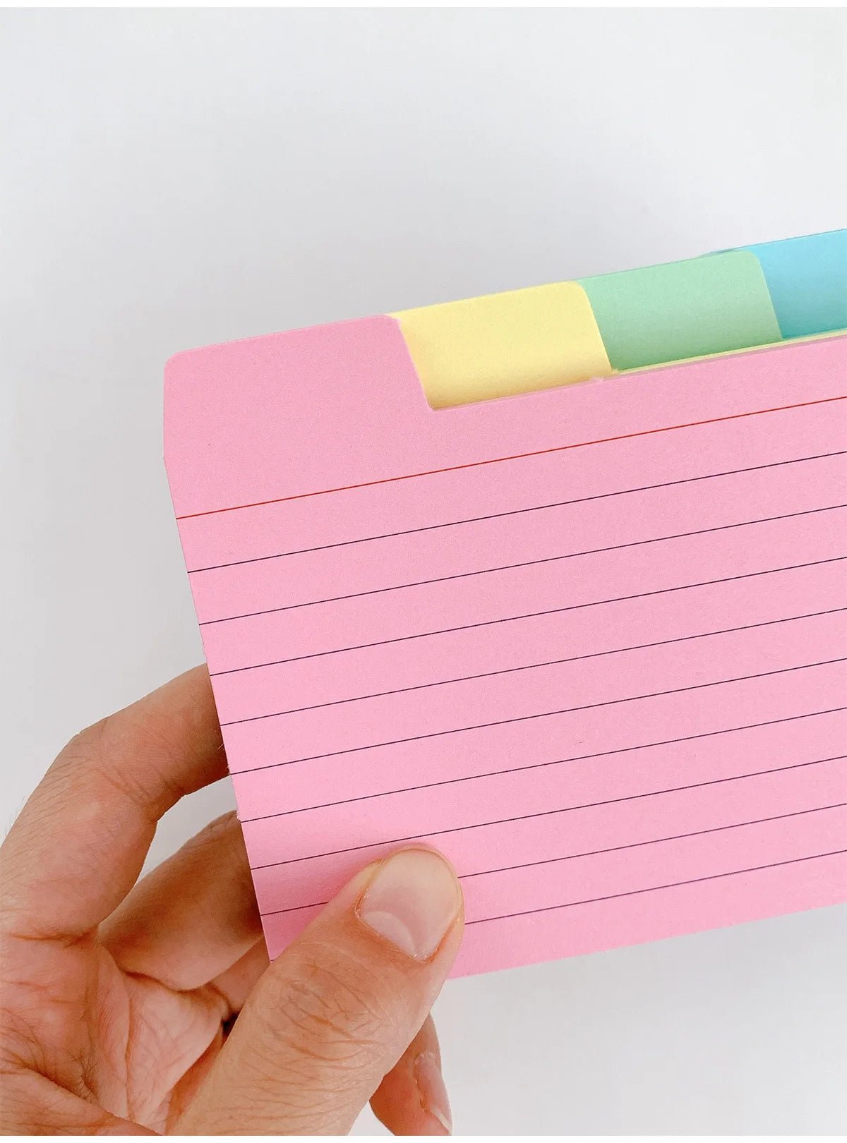 50 Pcs Index Label Papers with Tabs – 5 Colors - Onlytenbucks.com