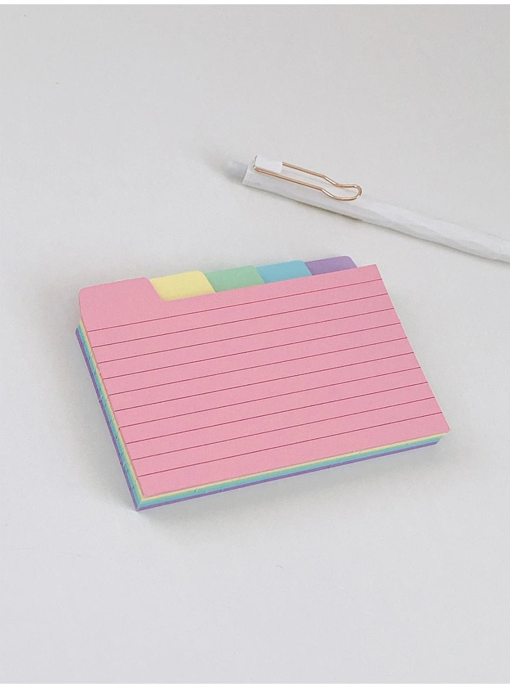 50 Pcs Index Label Papers with Tabs – 5 Colors - Onlytenbucks.com