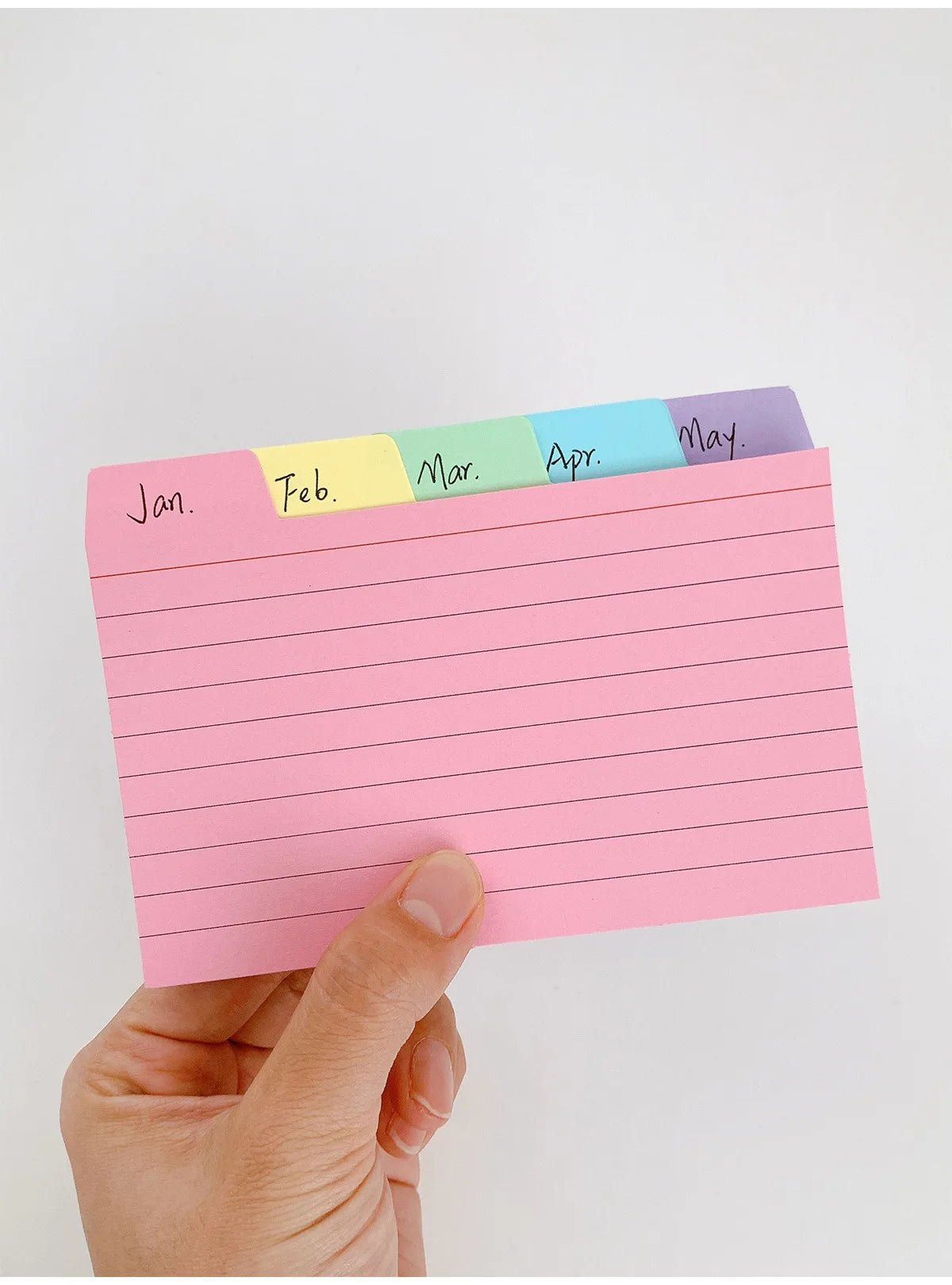 50 Pcs Index Label Papers with Tabs – 5 Colors - Onlytenbucks.com
