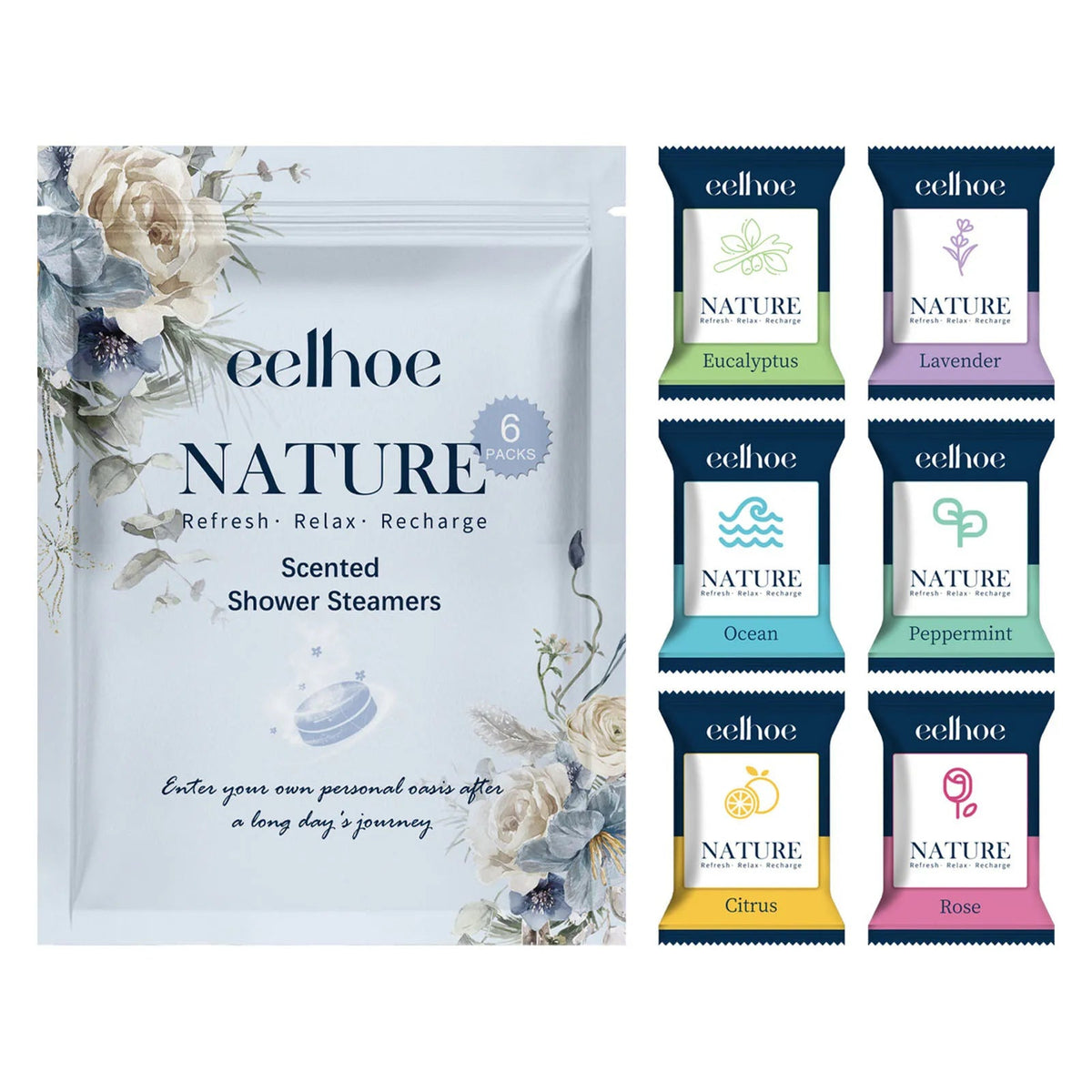 6 - Piece Aromatherapy Shower Steamers – Essential Oil Tablets - Onlytenbucks.com