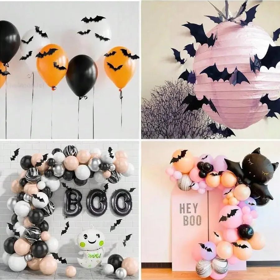 60pcs 3D Waterproof Black Bat Wall Decor – Halloween and Party - Onlytenbucks.com